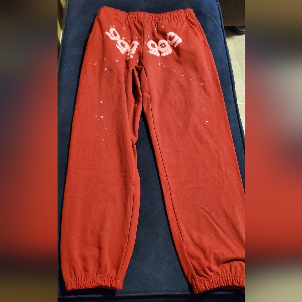 Spider young thug sweatpants red size large